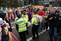 Blocking of Lambeth Bridge by Extinction Rebellion, London