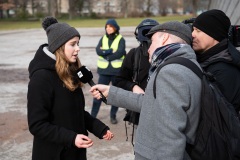 Jugendliche bei #FridaysForFuture